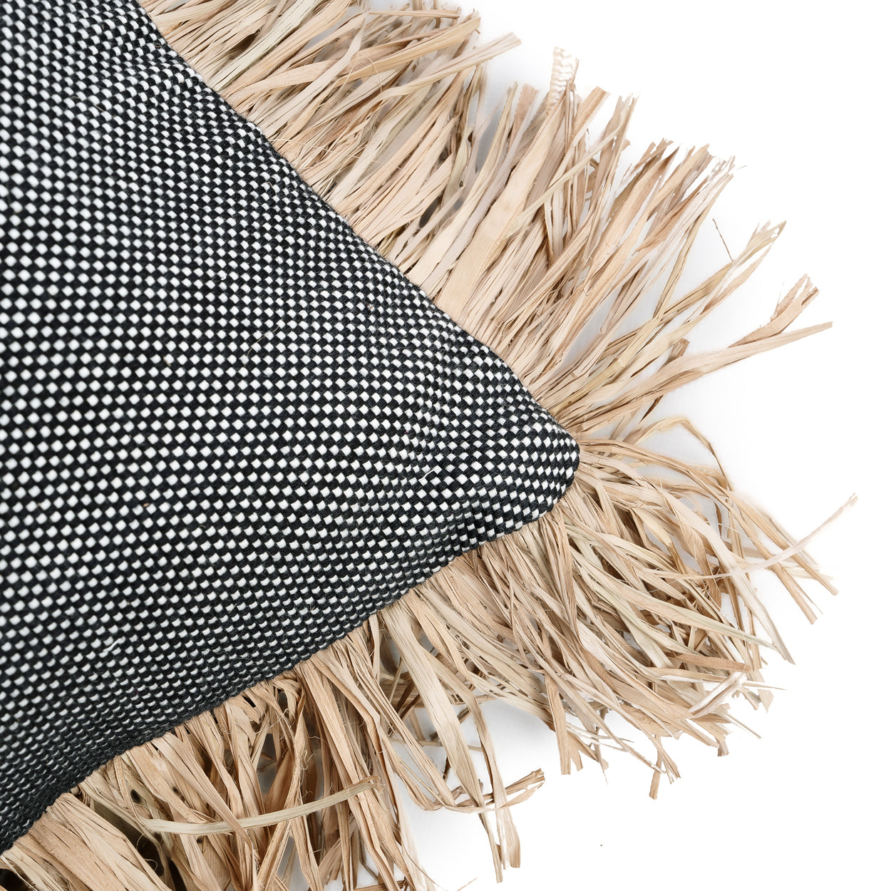 Bazar Bizar De Cotton Bonita Kussenhoes - Zwart Naturel - 30x50