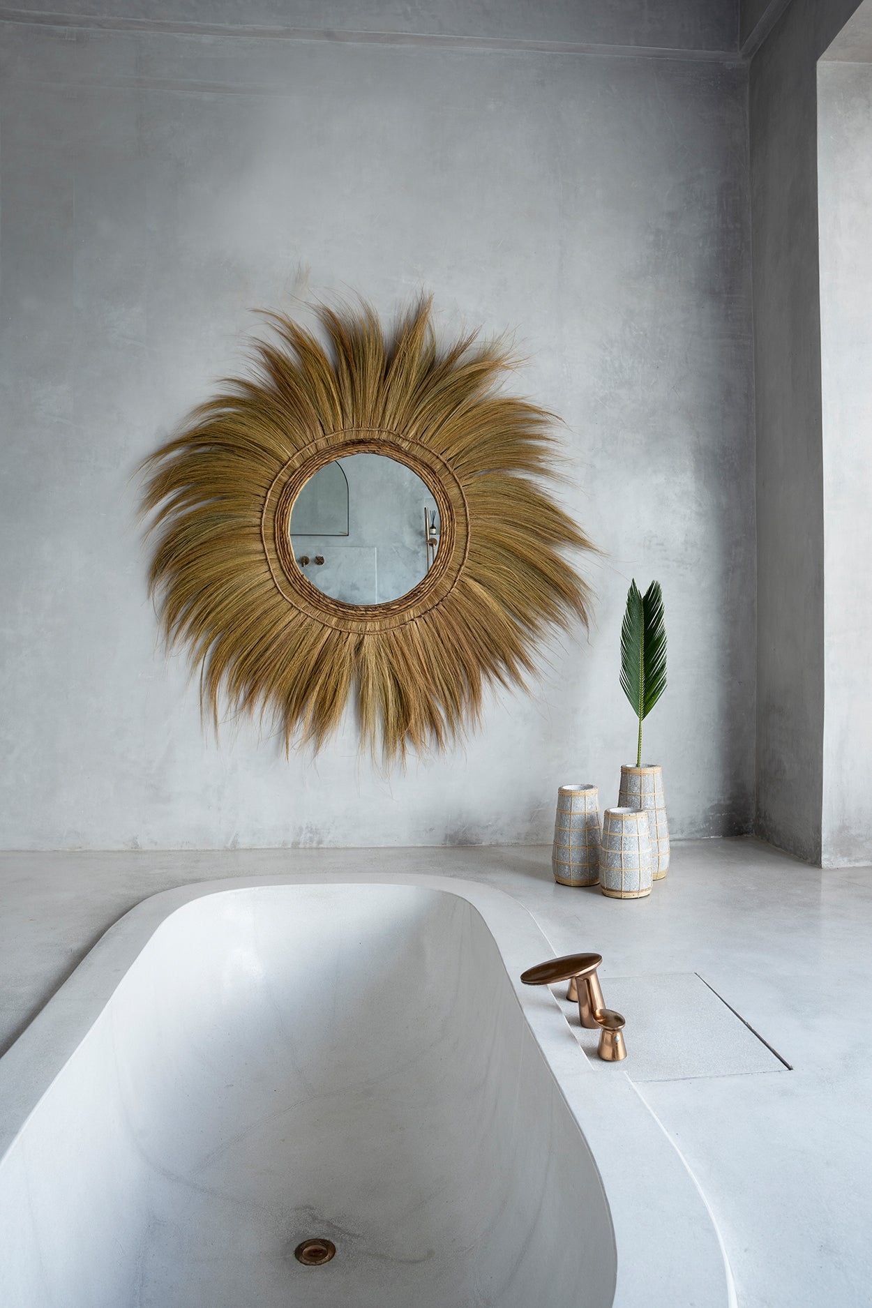 Bazar Bizar De Cutie Vaas - Betongrijs Naturel - M