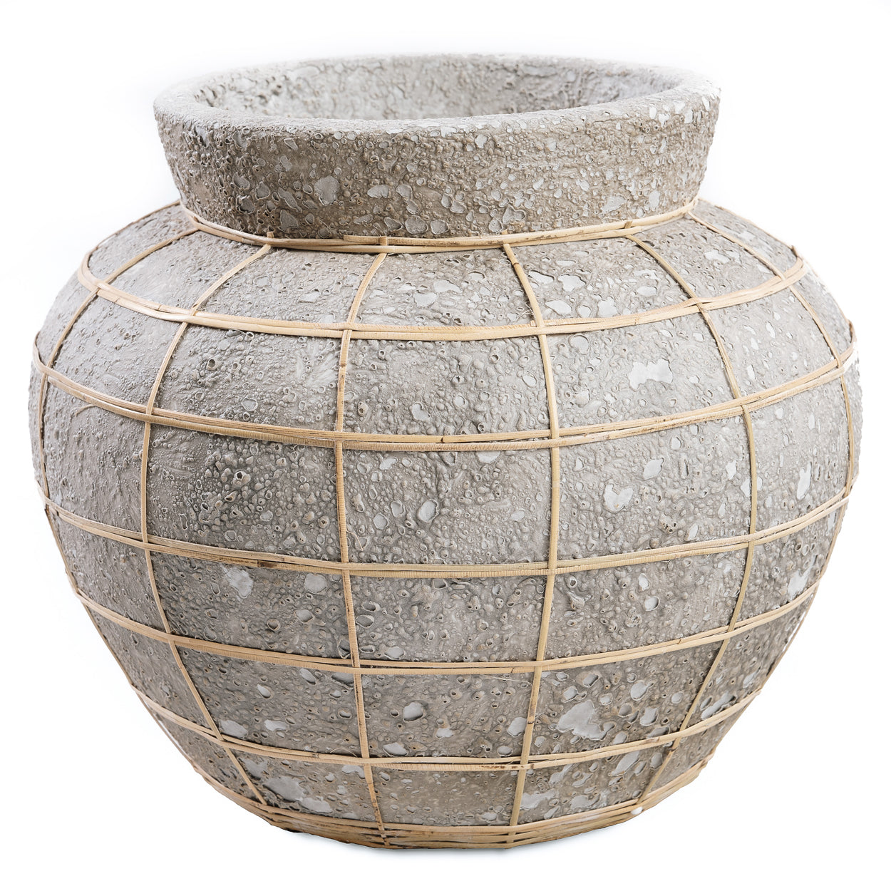 Bazar Bizar - De Belly Vaas - Beton Grijs Naturel - L