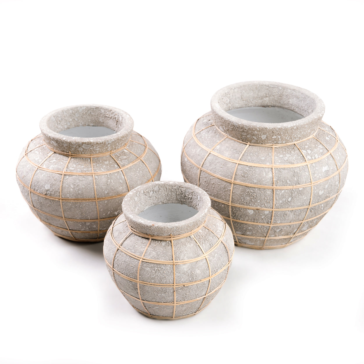Bazar Bizar - De Belly Vaas - Beton Grijs Naturel - M