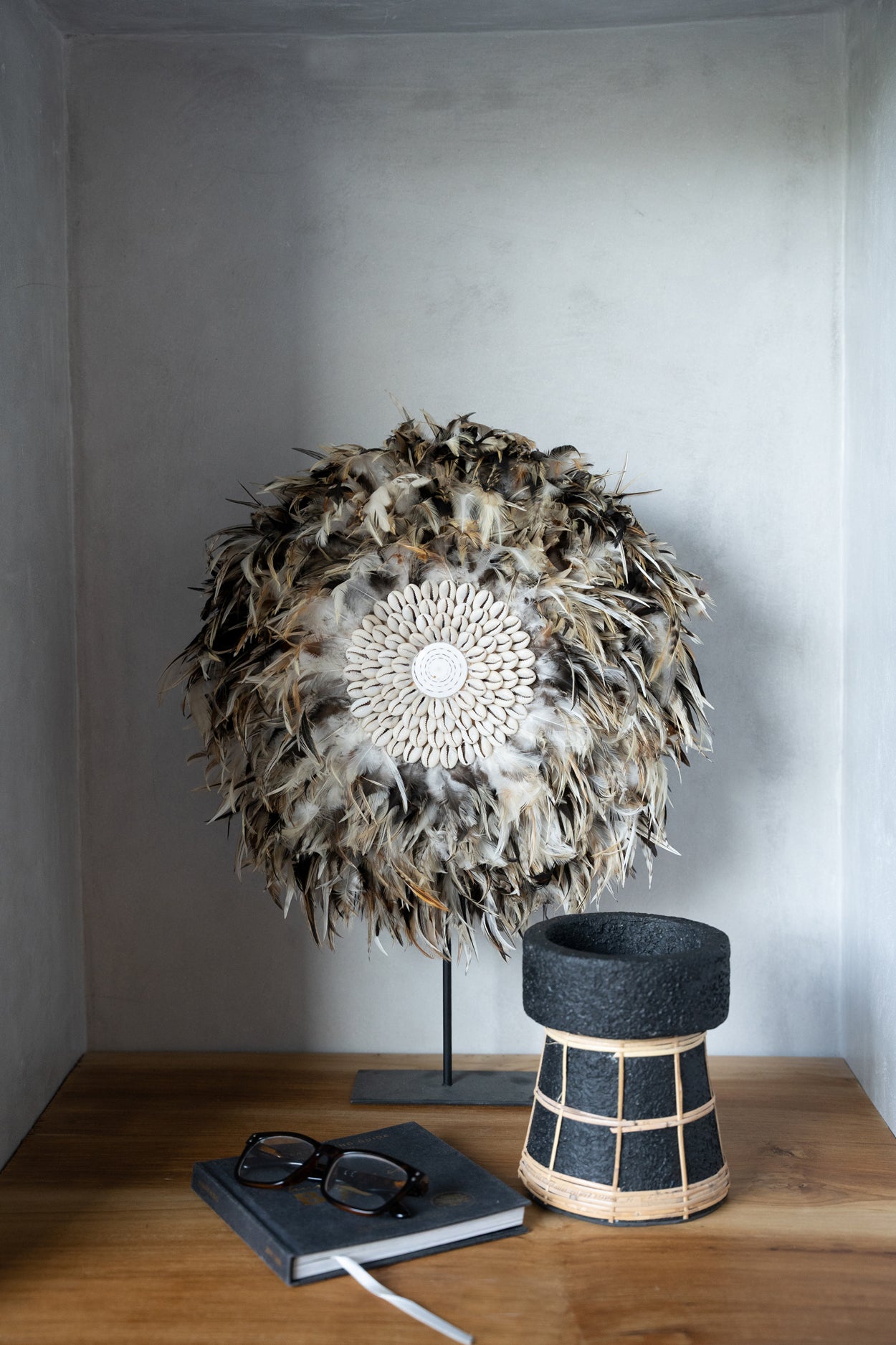 Bazar Bizar De Serene Kaarsenhouder - Zwart Naturel - M