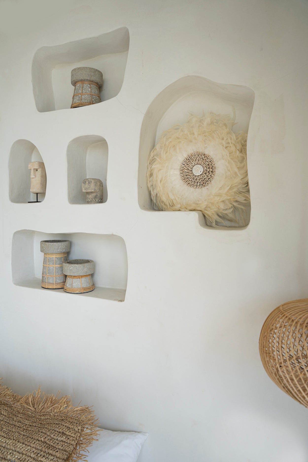 Bazar Bizar De Serene Kaarsenhouder - Betongrijs Naturel - M