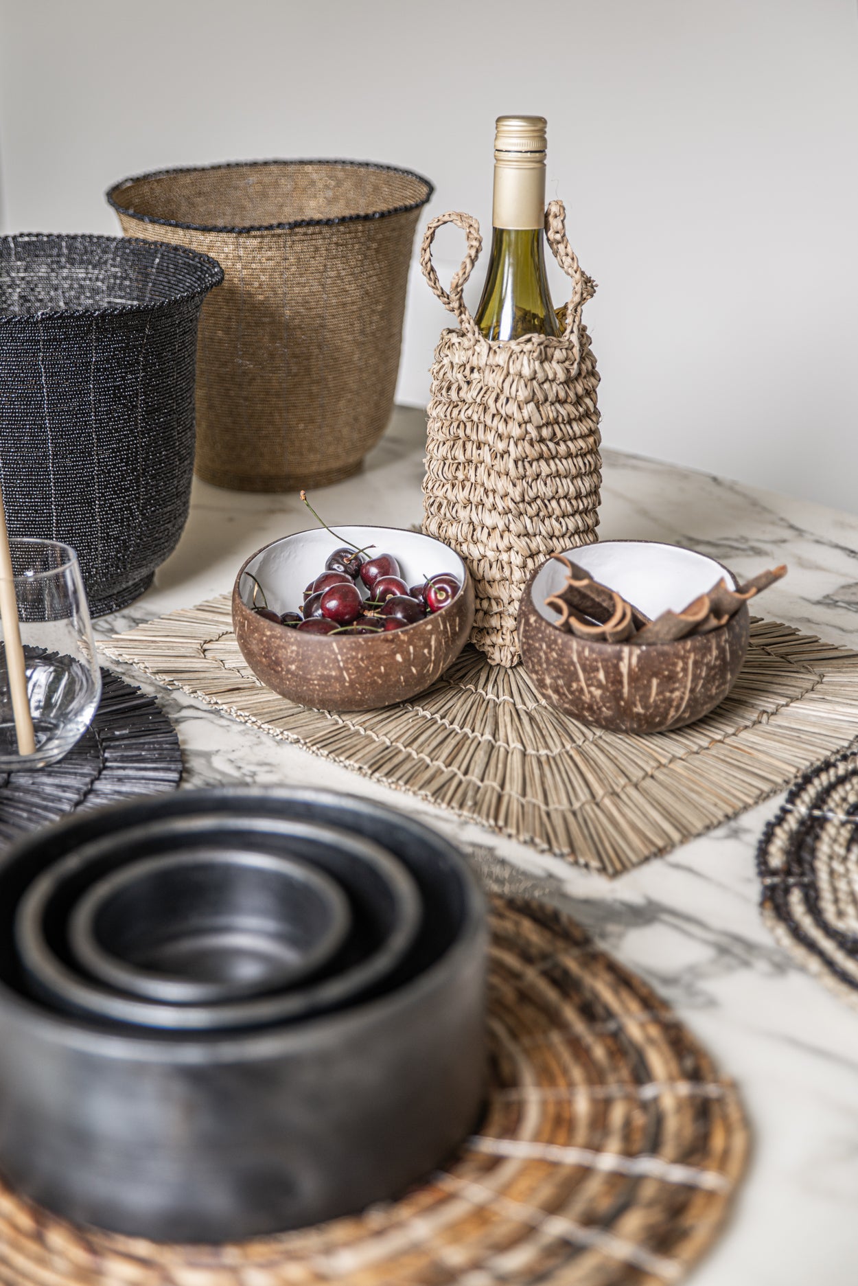 Bazar Bizar - De Alang Alang Placemat - Rechthoekig - Naturel