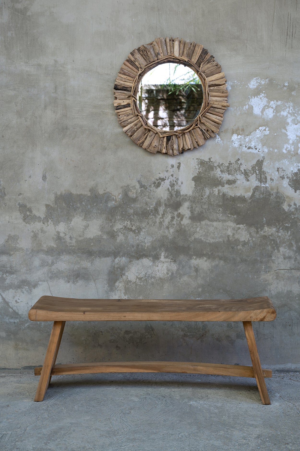 Bazar Bizar De Driftwood Crown Spiegel - Naturel - M