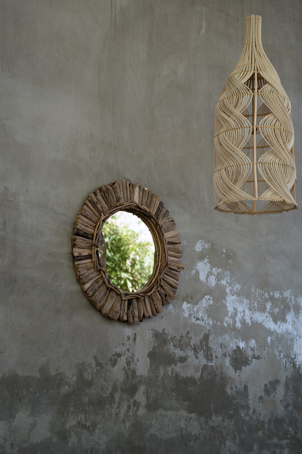 Bazar Bizar De Driftwood Crown Spiegel - Naturel - M