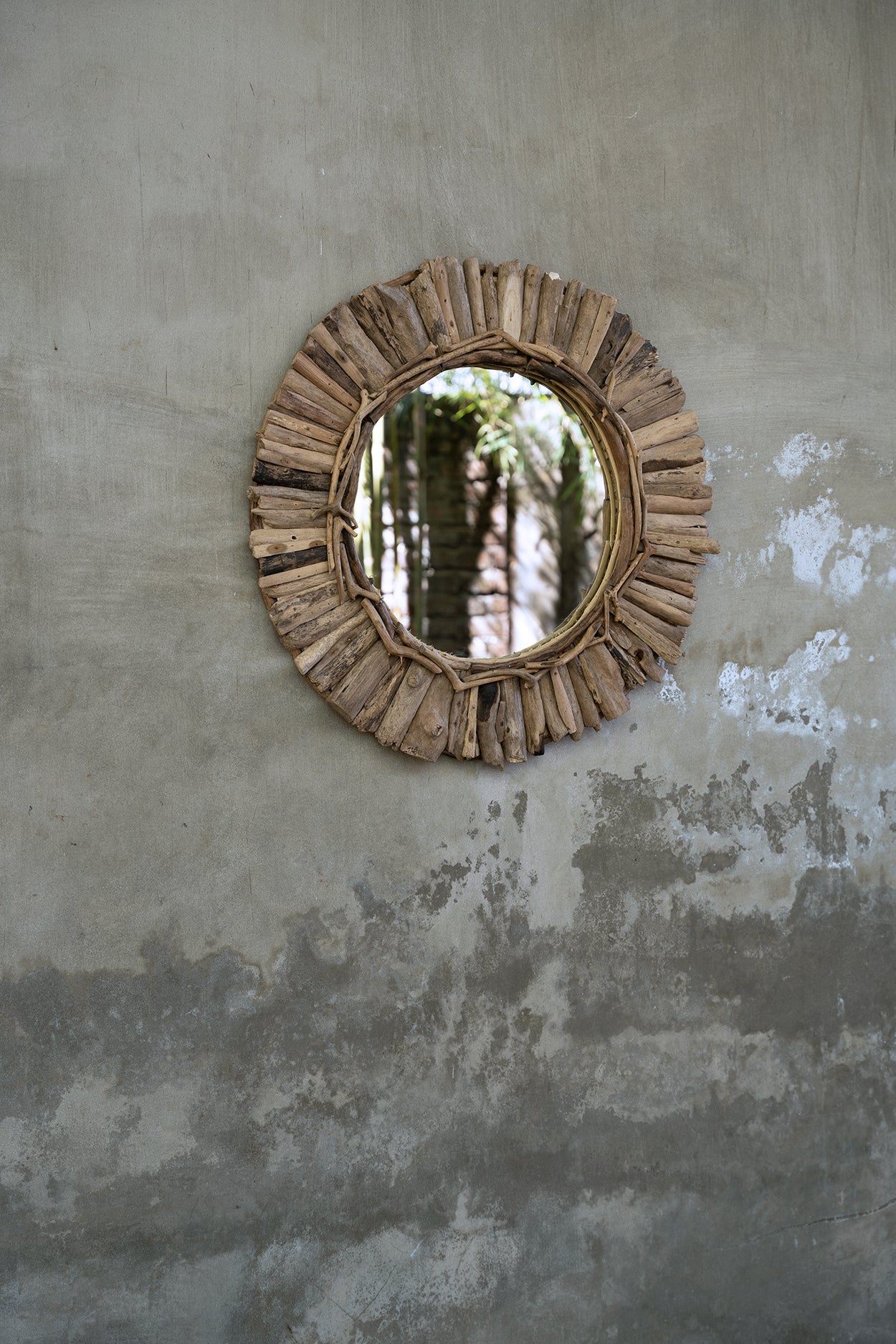 Bazar Bizar De Driftwood Crown Spiegel - Naturel - M