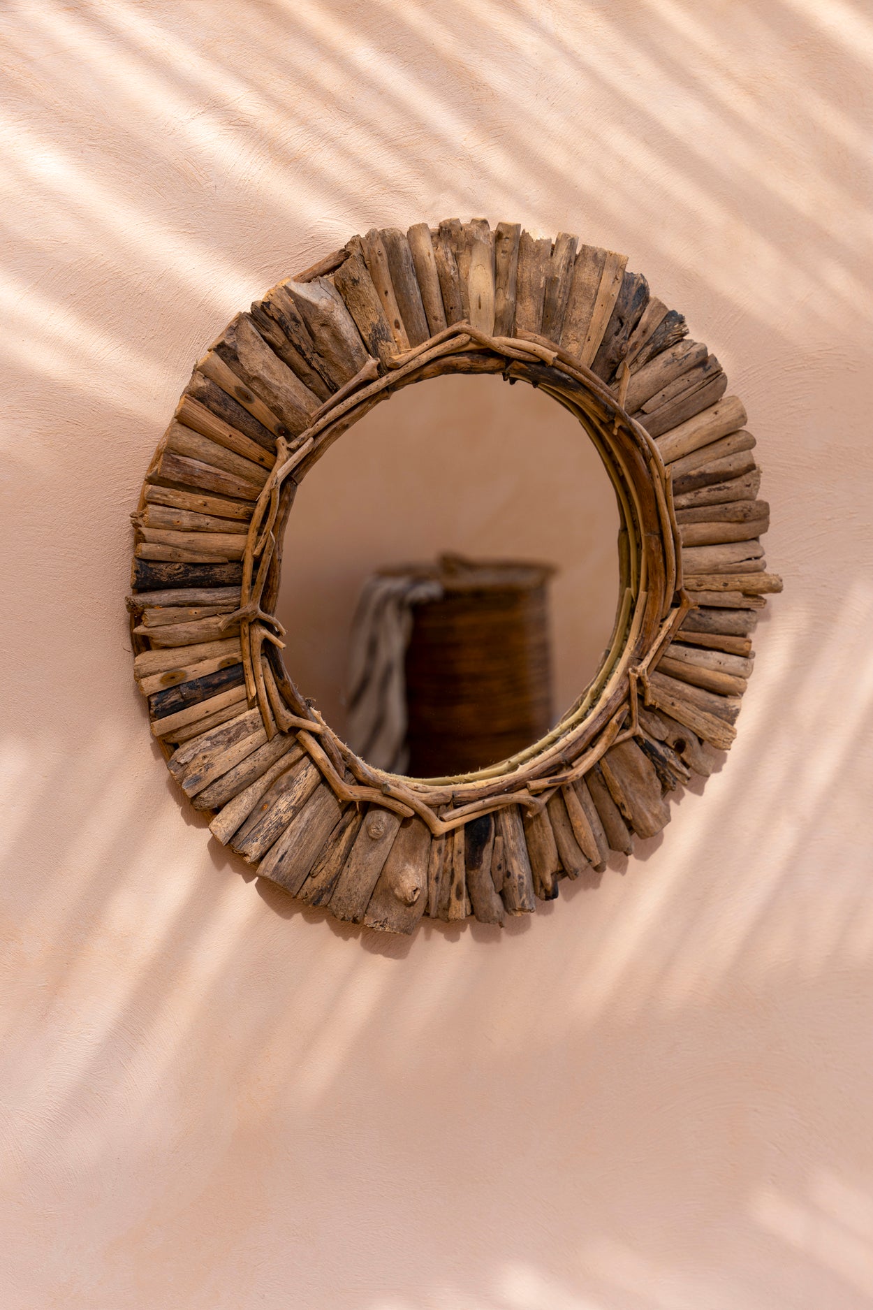 Bazar Bizar De Driftwood Crown Spiegel - Naturel - M