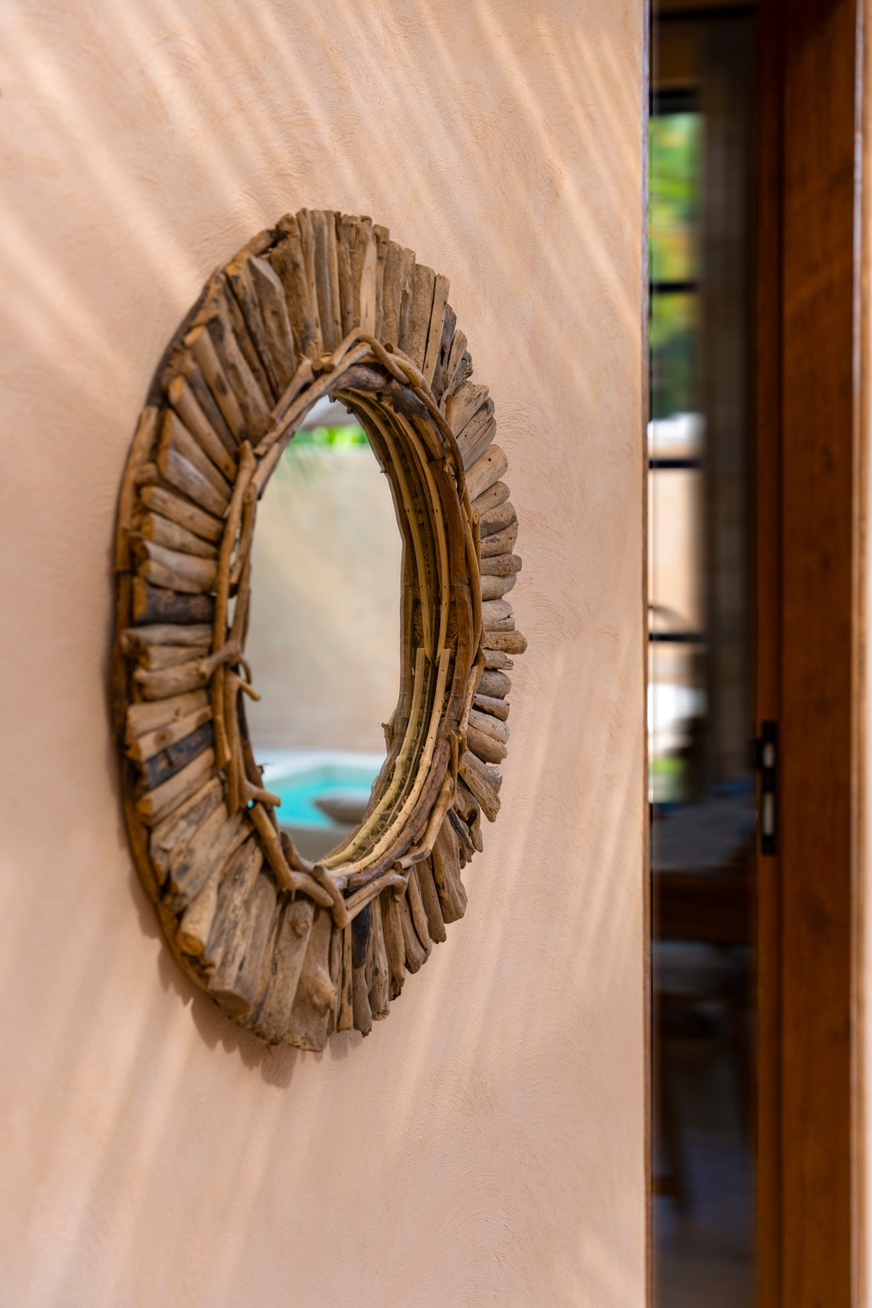 Bazar Bizar De Driftwood Crown Spiegel - Naturel - M