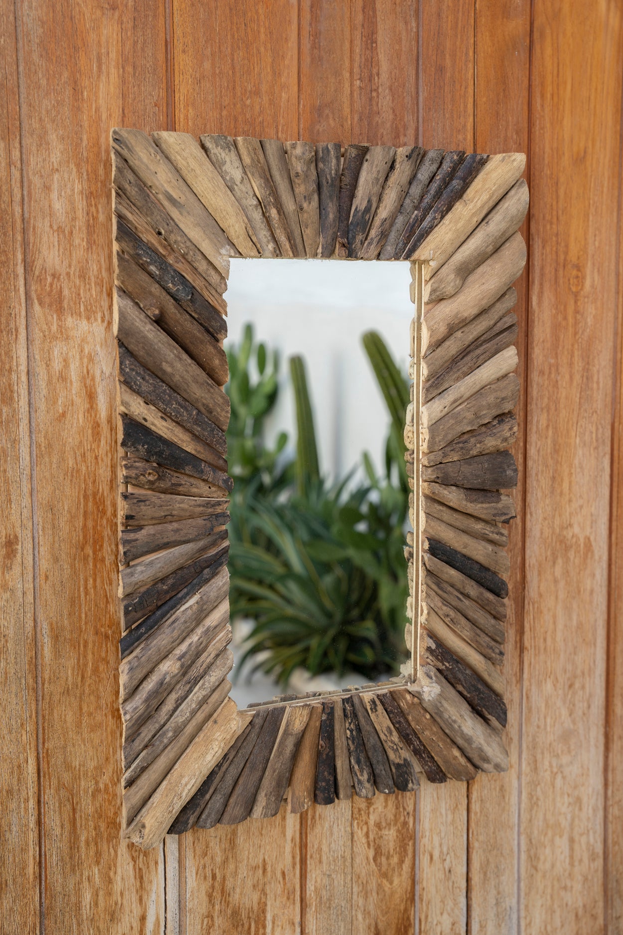 Bazar Bizar De Driftwood Framed Spiegel - Naturel - M