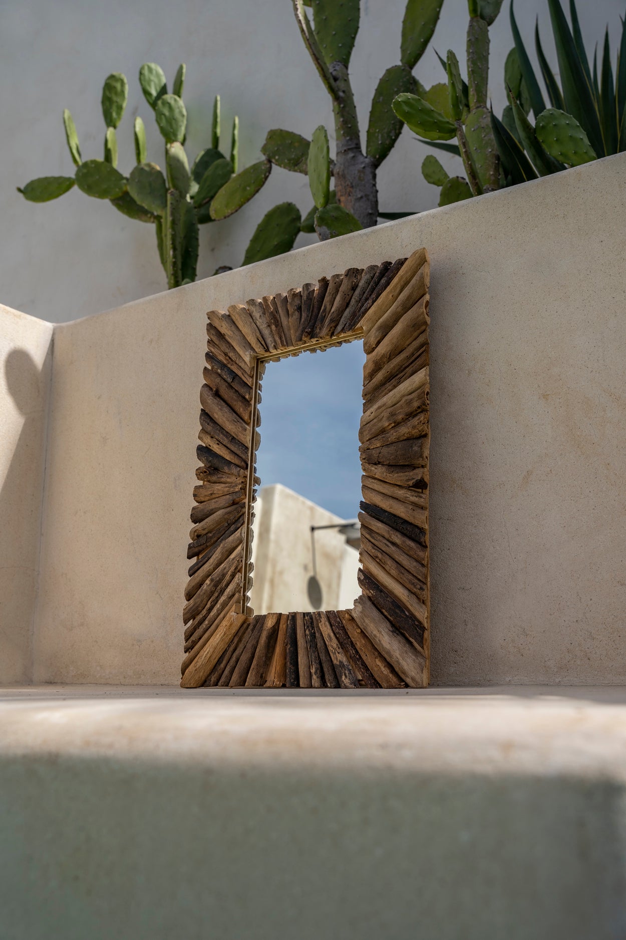 Bazar Bizar De Driftwood Framed Spiegel - Naturel - M