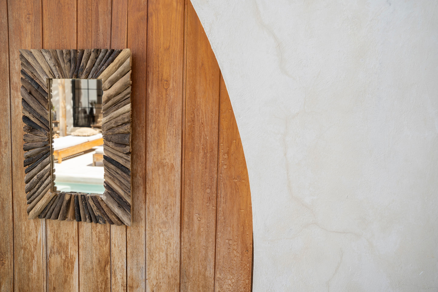 Bazar Bizar De Driftwood Framed Spiegel - Naturel - M