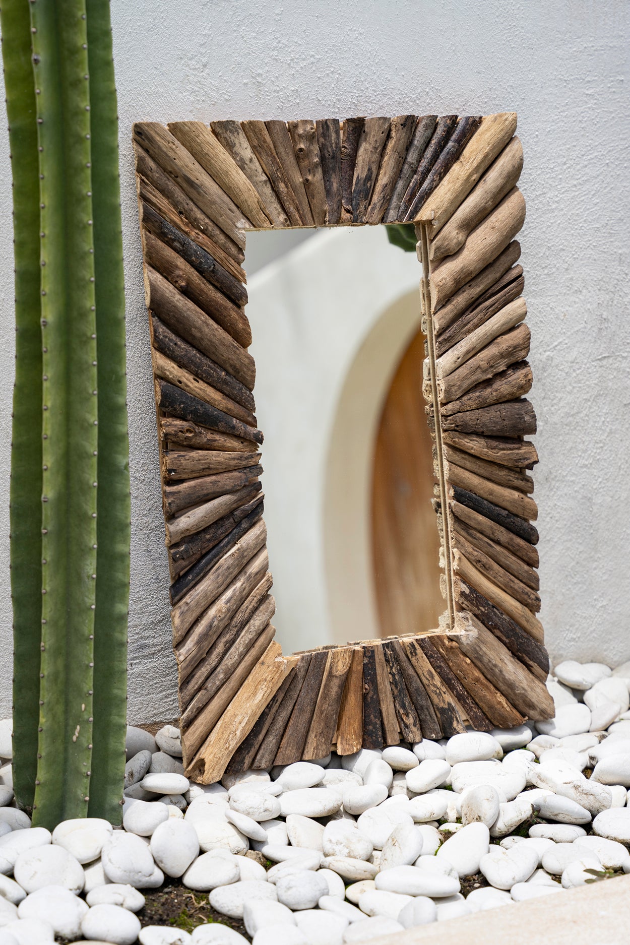Bazar Bizar De Driftwood Framed Spiegel - Naturel - M