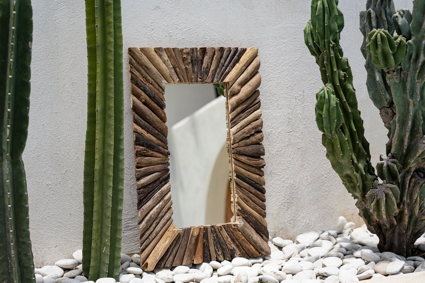 Bazar Bizar De Driftwood Framed Spiegel - Naturel - M
