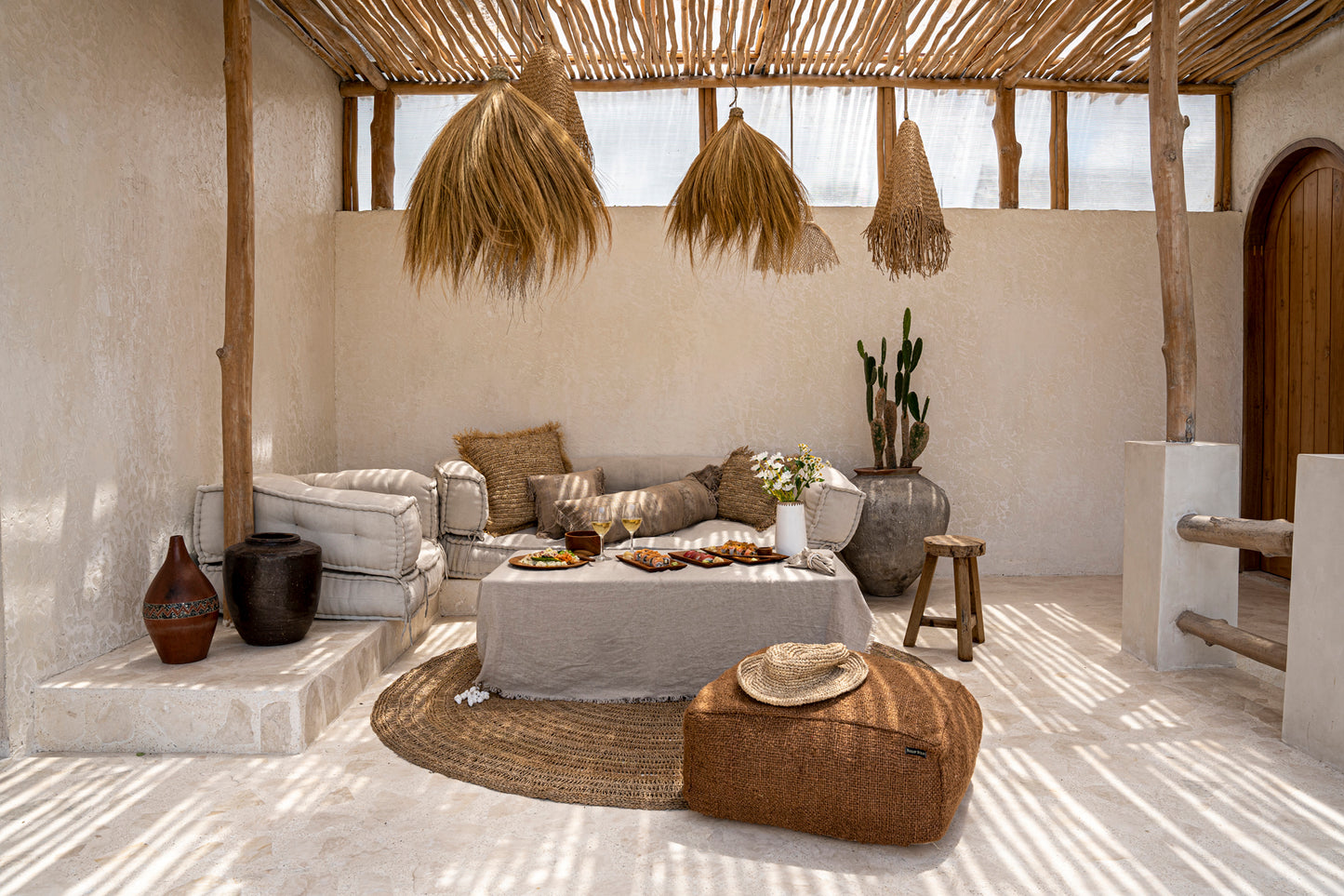 Bazar Bizar De Rayung Hut Hanglamp - Naturel - L