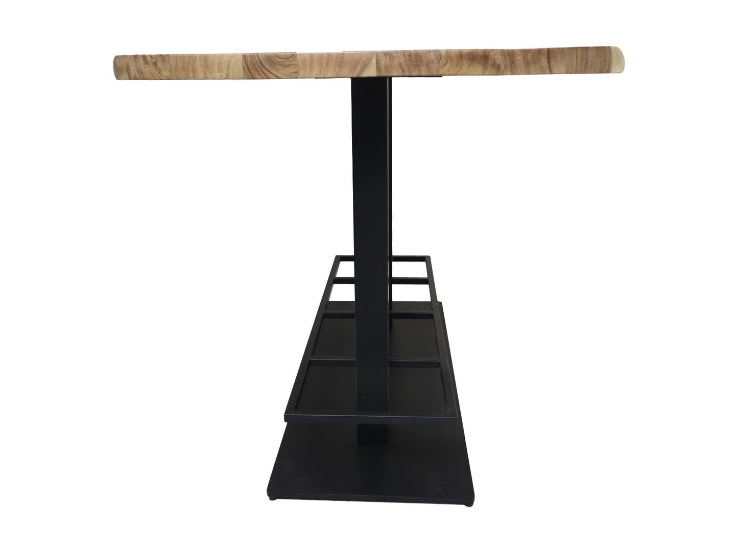 HSM Collection-Bartafel Onderstel 2 Pilaren-114x45x88-Zwart-Metaal