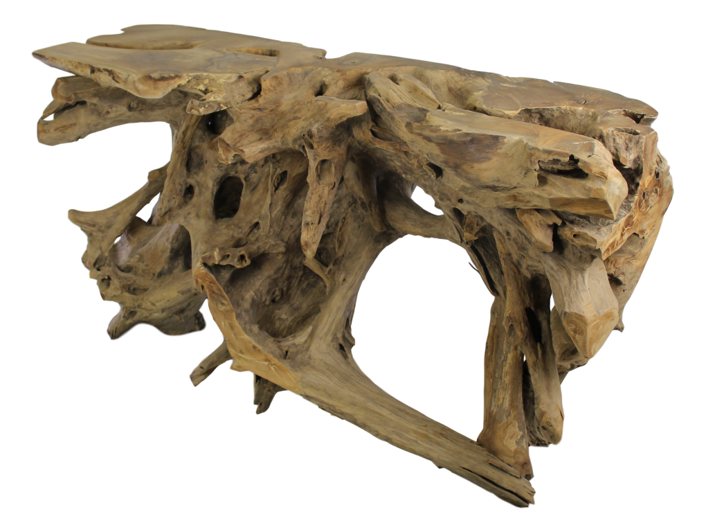 HSM Collection-Wandtafel Teak Root-150x40x80-Naturel-Teak