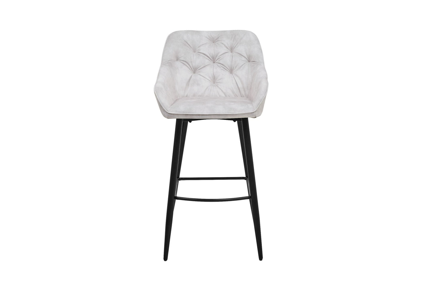 HSM Collection-Barkruk Liverpool S/2-56x61x107-Beige/Zwart-Stof/Metaal