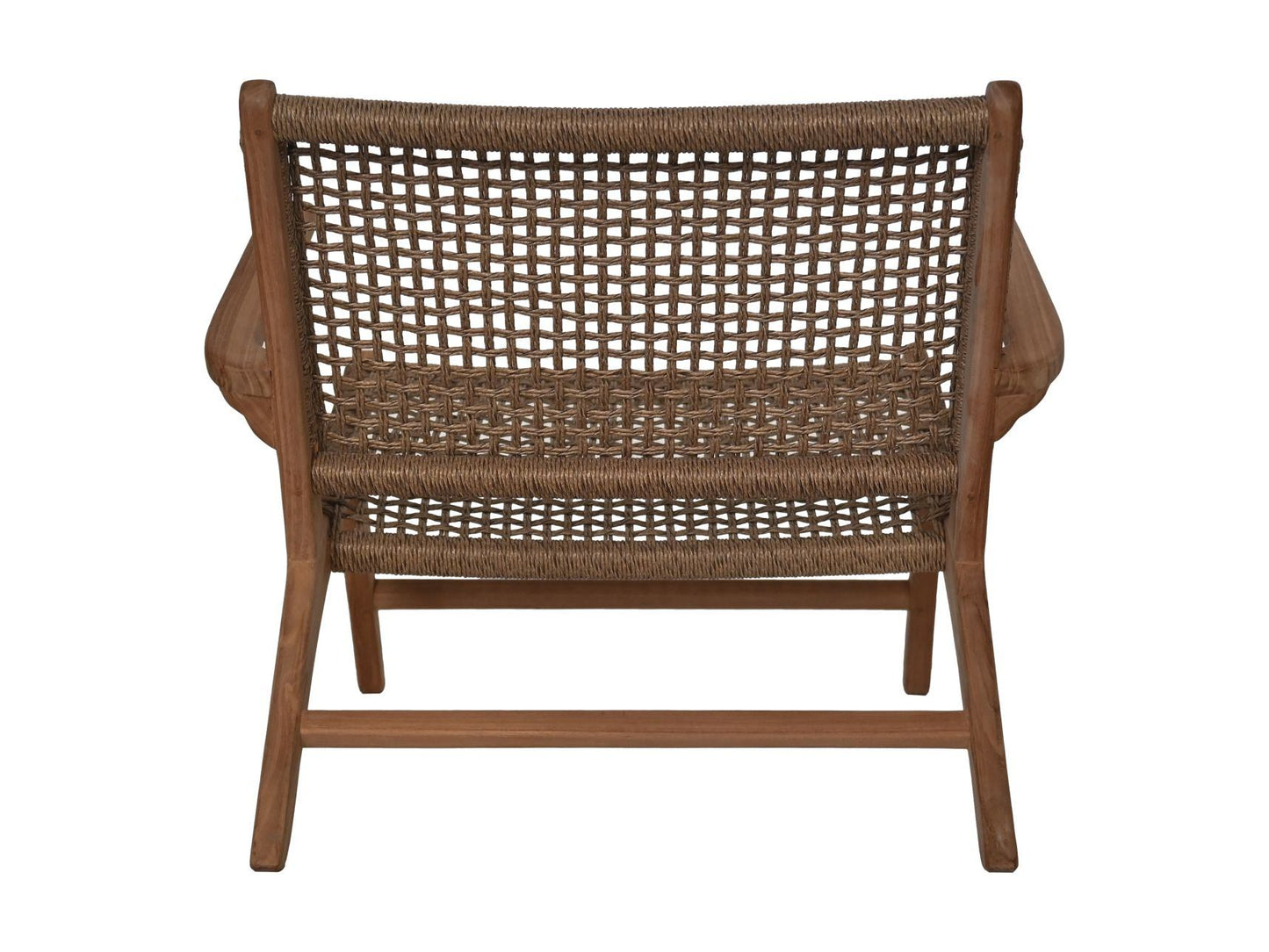 HSM Collection-Tuinstoel Rio Met Armleuning KD-80x80x67-Naturel/Naturel-Teak/Bananenblad