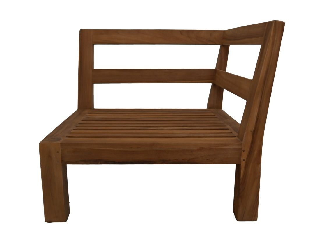 HSM Collection-Tuin Lounge Set Aruba 7 Delig-168x336x64-Naturel/Wit-Teak/Stof