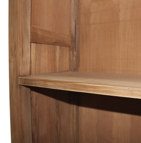 HSM Collection-Boekenkast Met Trap-136x40x235-Naturel-Teak
