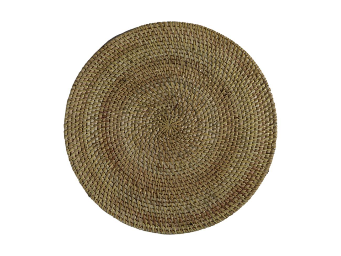 HSM Collection-Ronde Placemat set -40x40x2-Naturel-Rotan