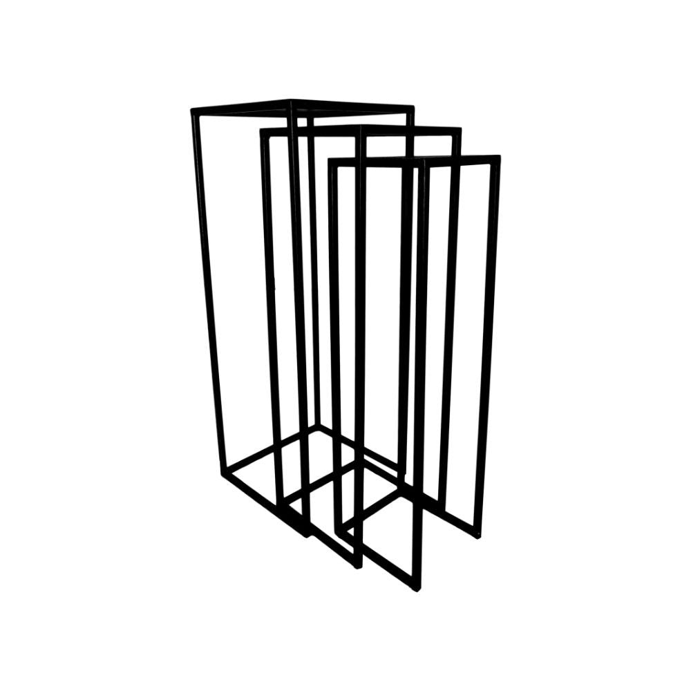 HSM Collection-Plantenstandaard S/3-30x30x80/25x25x75/20x20x70-Zwart-Metaal