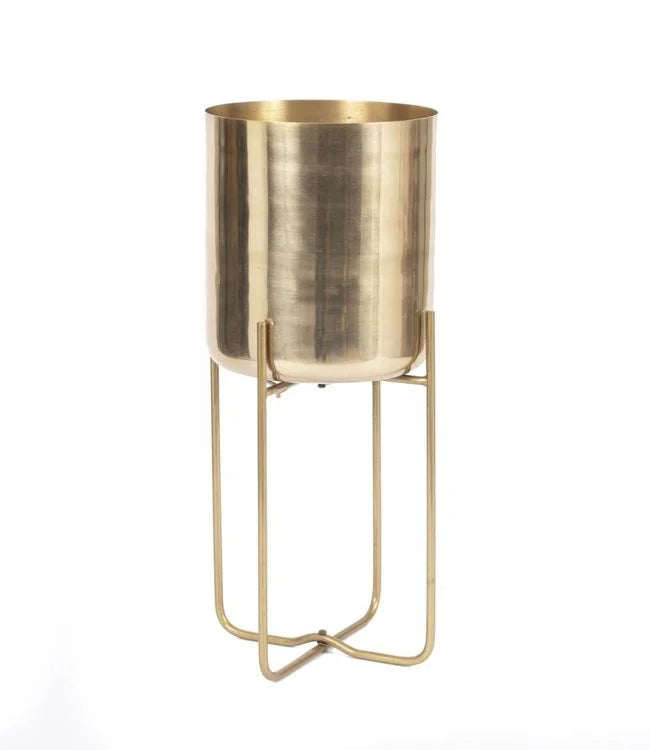 Bazar Bizar De Messing Plantenbak op Voet - Messing - L
