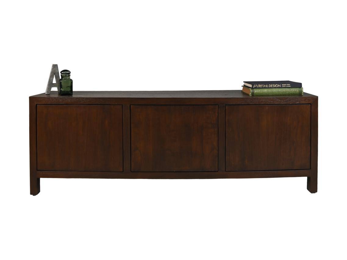 HSM Collection-Tv Meubel 3 Deur-160x42x55-Bruin-Teak Fineer
