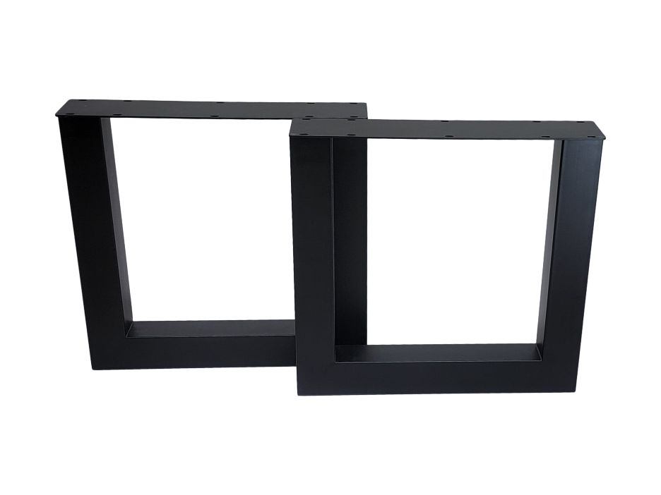 HSM Collection-Tafelpoot Model U S/2-75x15x72 ( 100x100 mm )-Zwart-Metaal