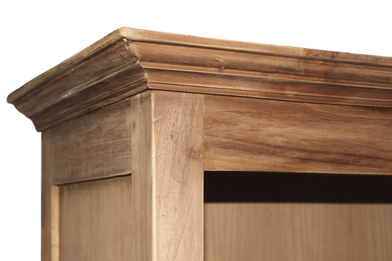 HSM Collection-Boekenkast Met Trap-136x40x235-Naturel-Teak