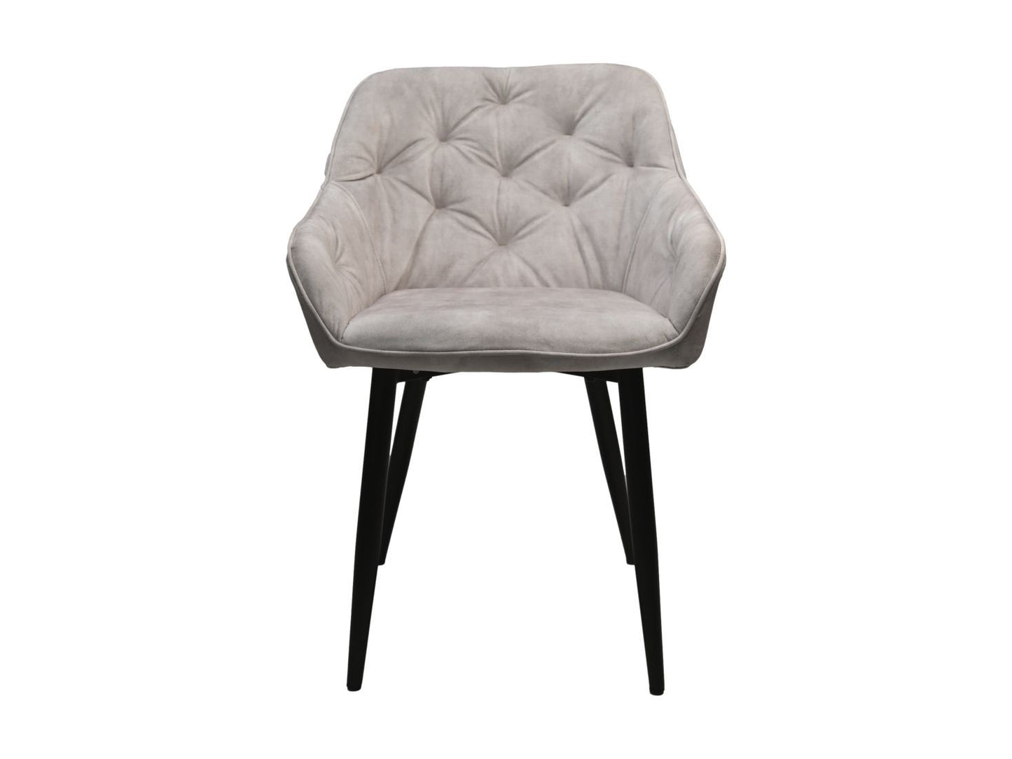 HSM Collection-Eetkamerstoel Liverpool S/2-56x61x79-Beige/Zwart-Stof/Metaal
