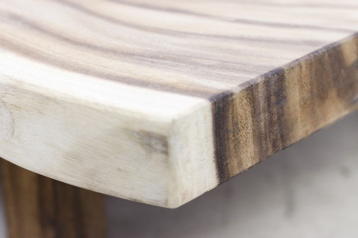 HSM Collection-Rechthoekig Tafelblad-450x100-130x10-Naturel-Munggur