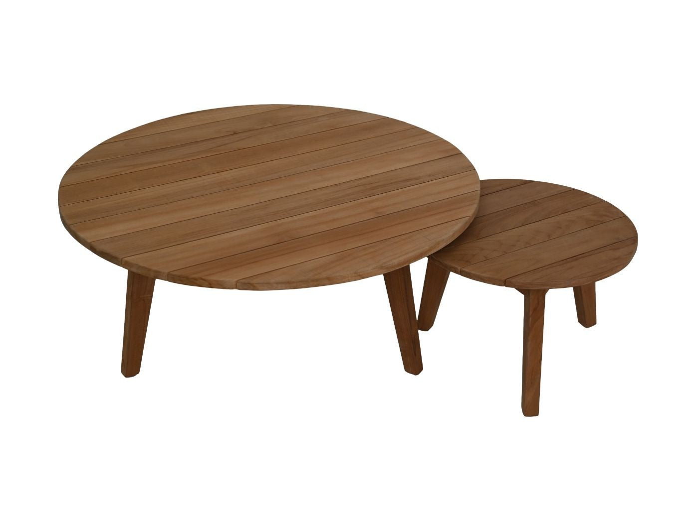 HSM Collection-Ronde Tuinsalontafel-75x75x37-Naturel-Teak