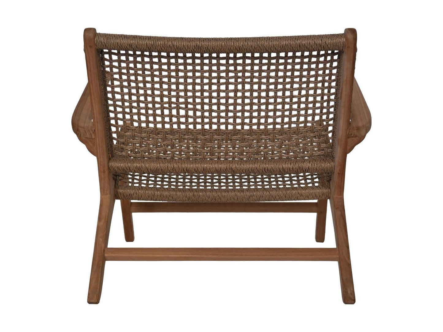 HSM Collection-Tuinstoel Rio Met Armleuning KD-80x80x67-Naturel/Naturel-Teak/Bananenblad