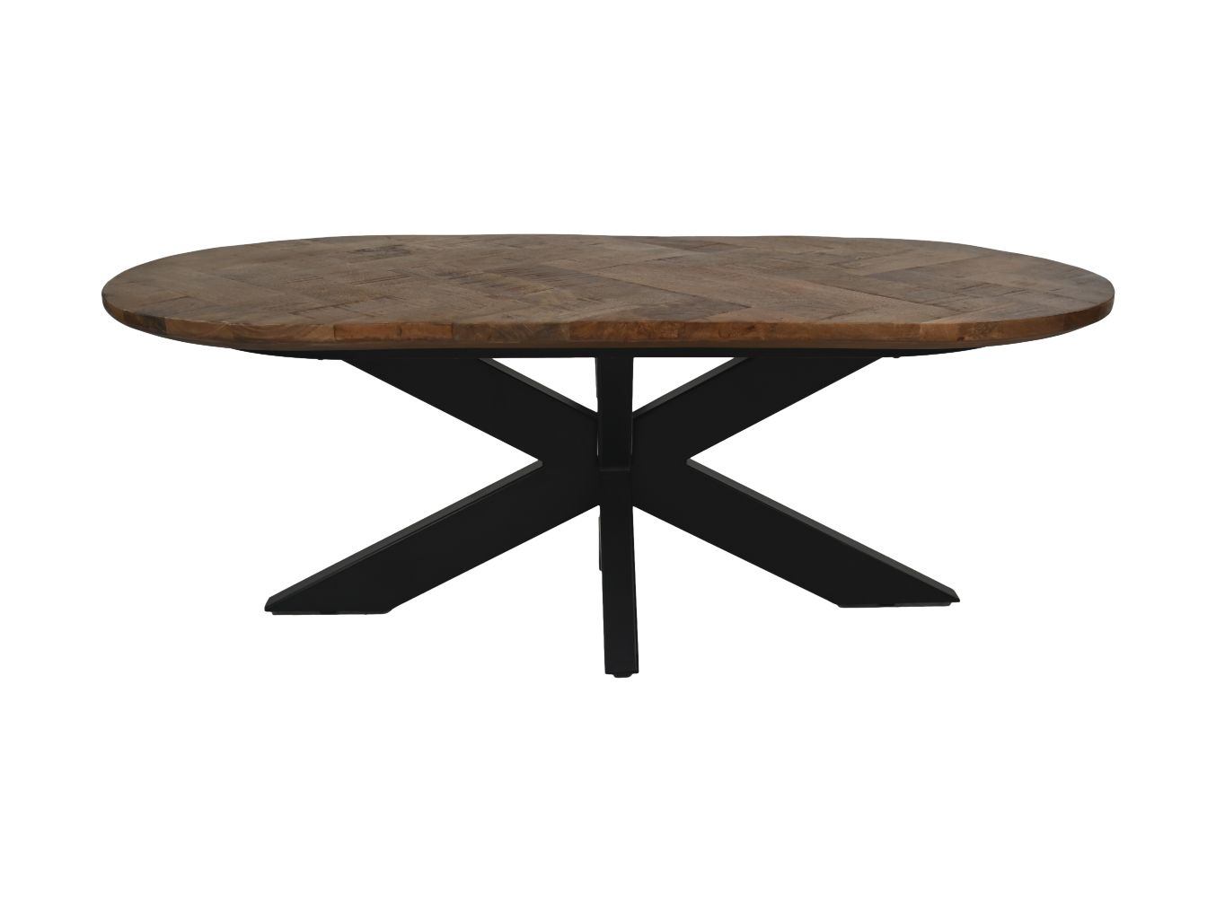HSM Collection-Rechthoekige Salontafel Mozaiek-120x60x45-Naturel/Zwart-Mango/Metaal