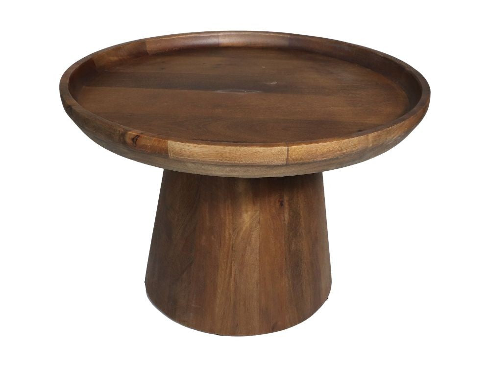 HSM Collection-Ronde Bijzettafel Drum-60x60x40-Bruin-Mango