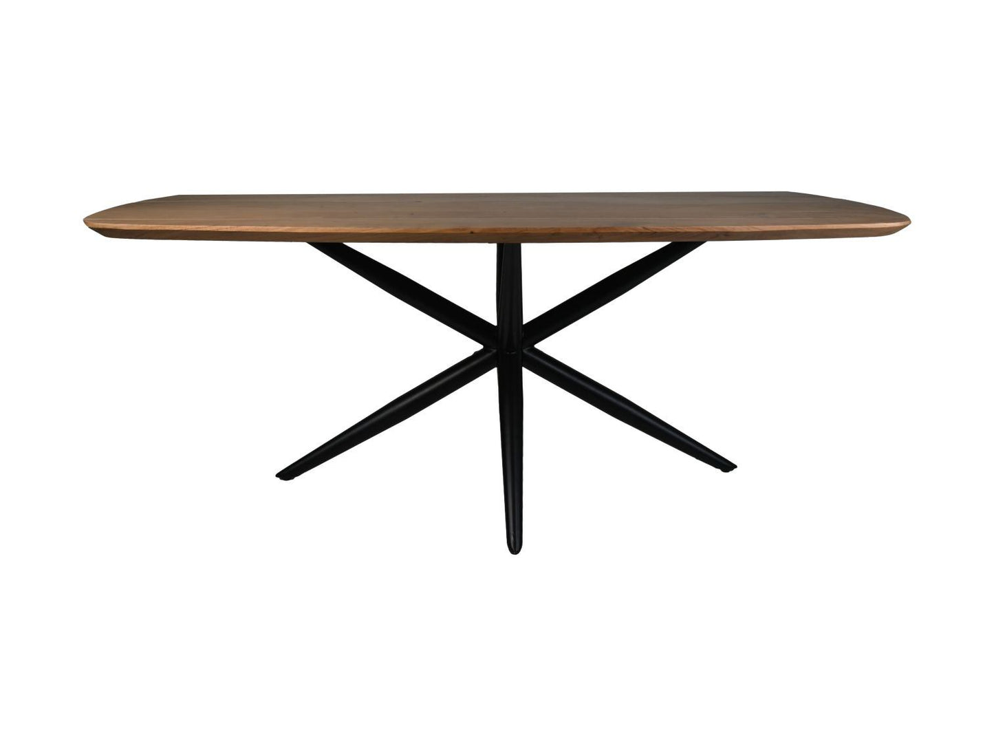 HSM Collection-Danish Ovale Eettafel-2-220x100x76-Naturel/Zwart-Acacia/Metaal