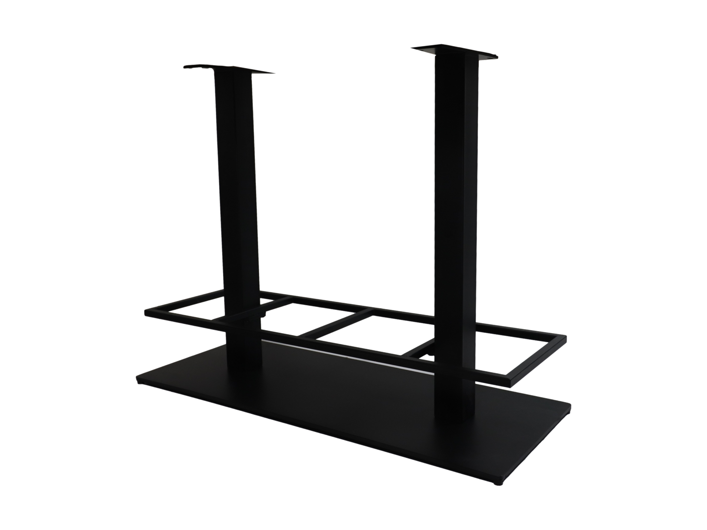 HSM Collection-Bartafel Onderstel 2 Pilaren-114x45x88-Zwart-Metaal