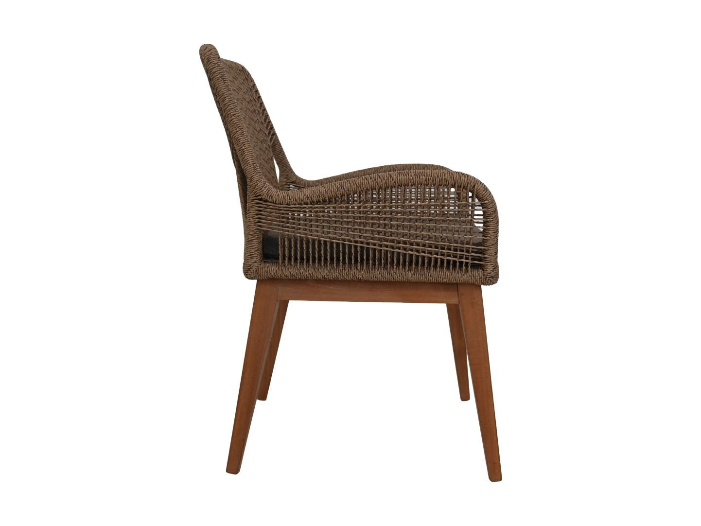 HSM Collection-Tuinstoel Coco + Kussen-60x64x87-Naturel/Naturel-Teak/Bananenblad