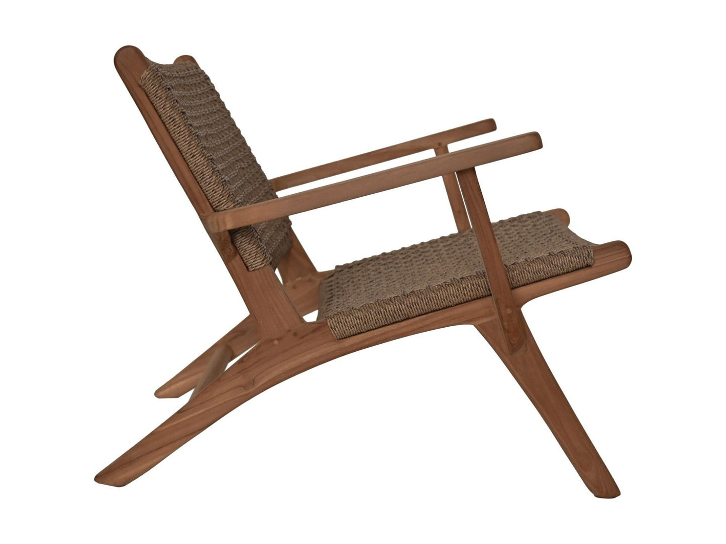HSM Collection-Tuinstoel Rio Met Armleuning KD-80x80x67-Naturel/Naturel-Teak/Bananenblad