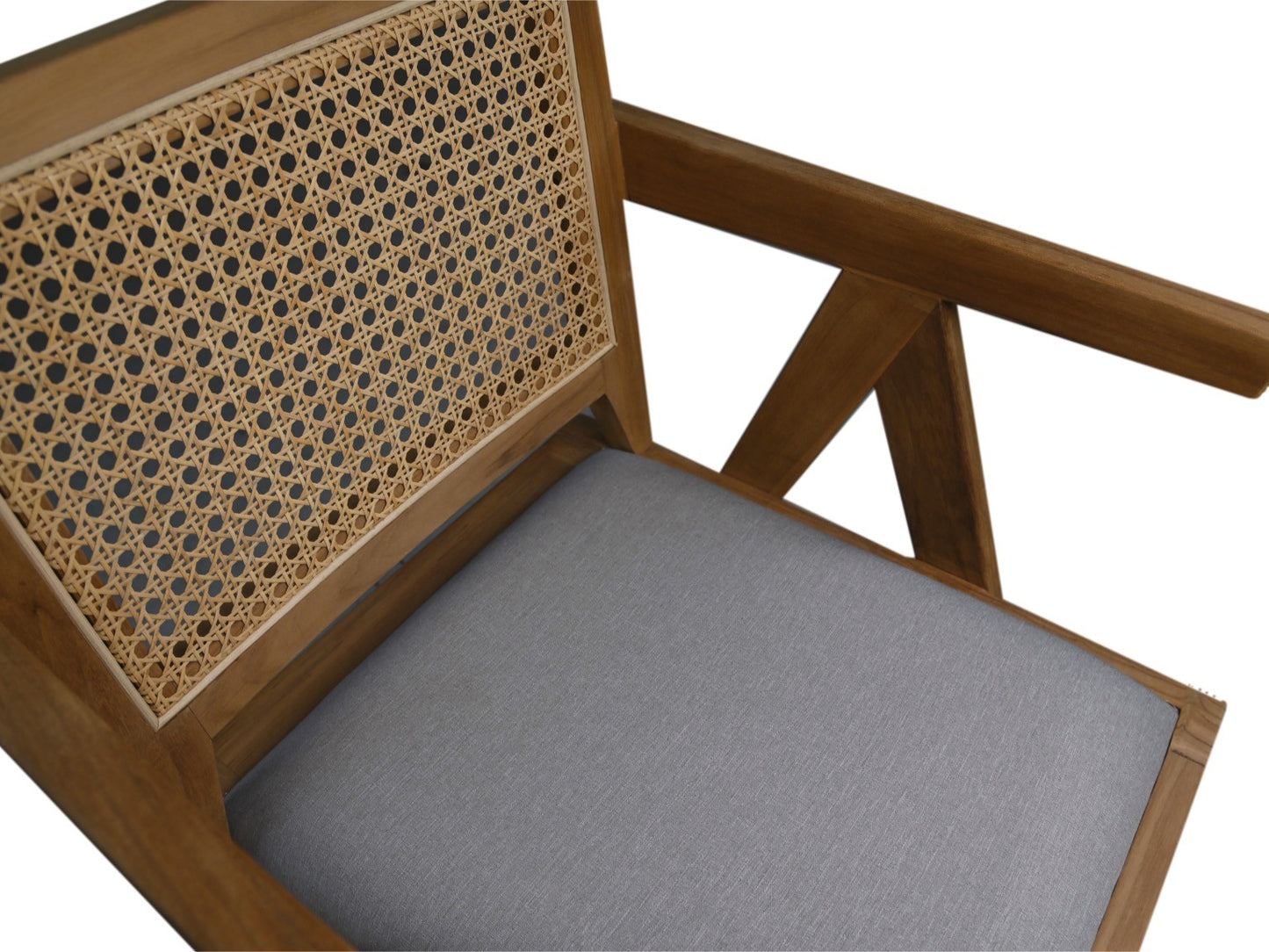 HSM Collection-Eetkamerstoel Phi+ zitting-52x54x83-Naturel/Grijs-Teak/Stof