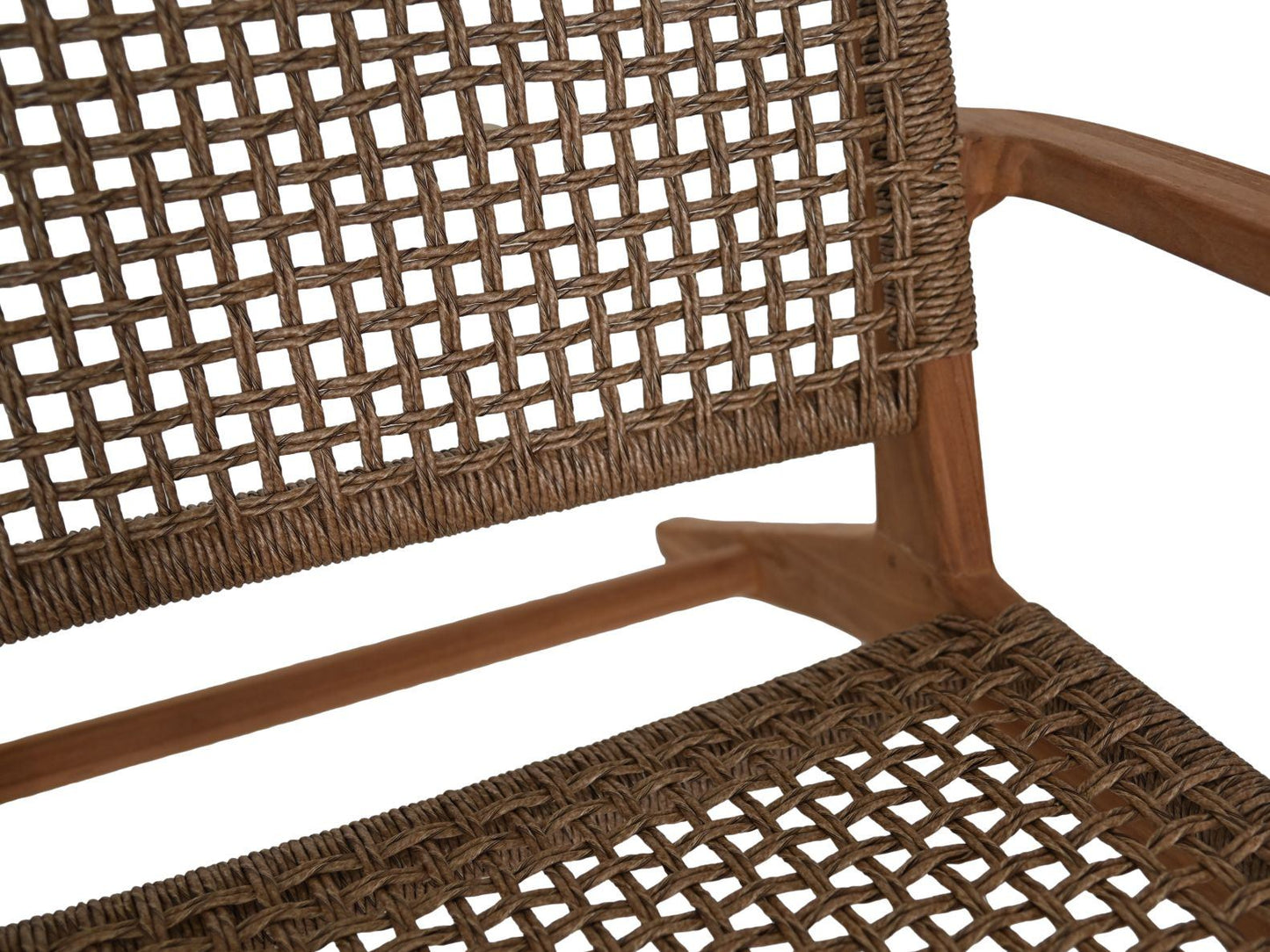 HSM Collection-Tuinstoel Rio Met Armleuning KD-80x80x67-Naturel/Naturel-Teak/Bananenblad