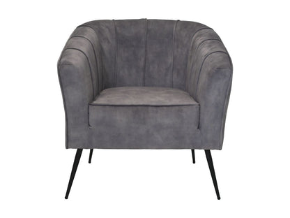 HSM Collection-Fauteuil Chester-72x71x80-Dolfijn Grijs/Zwart-Stof/Metaal