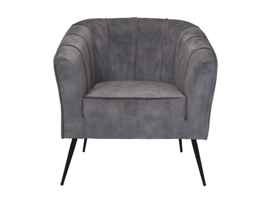 HSM Collection-Fauteuil Chester-72x71x80-Dolfijn Grijs/Zwart-Stof/Metaal