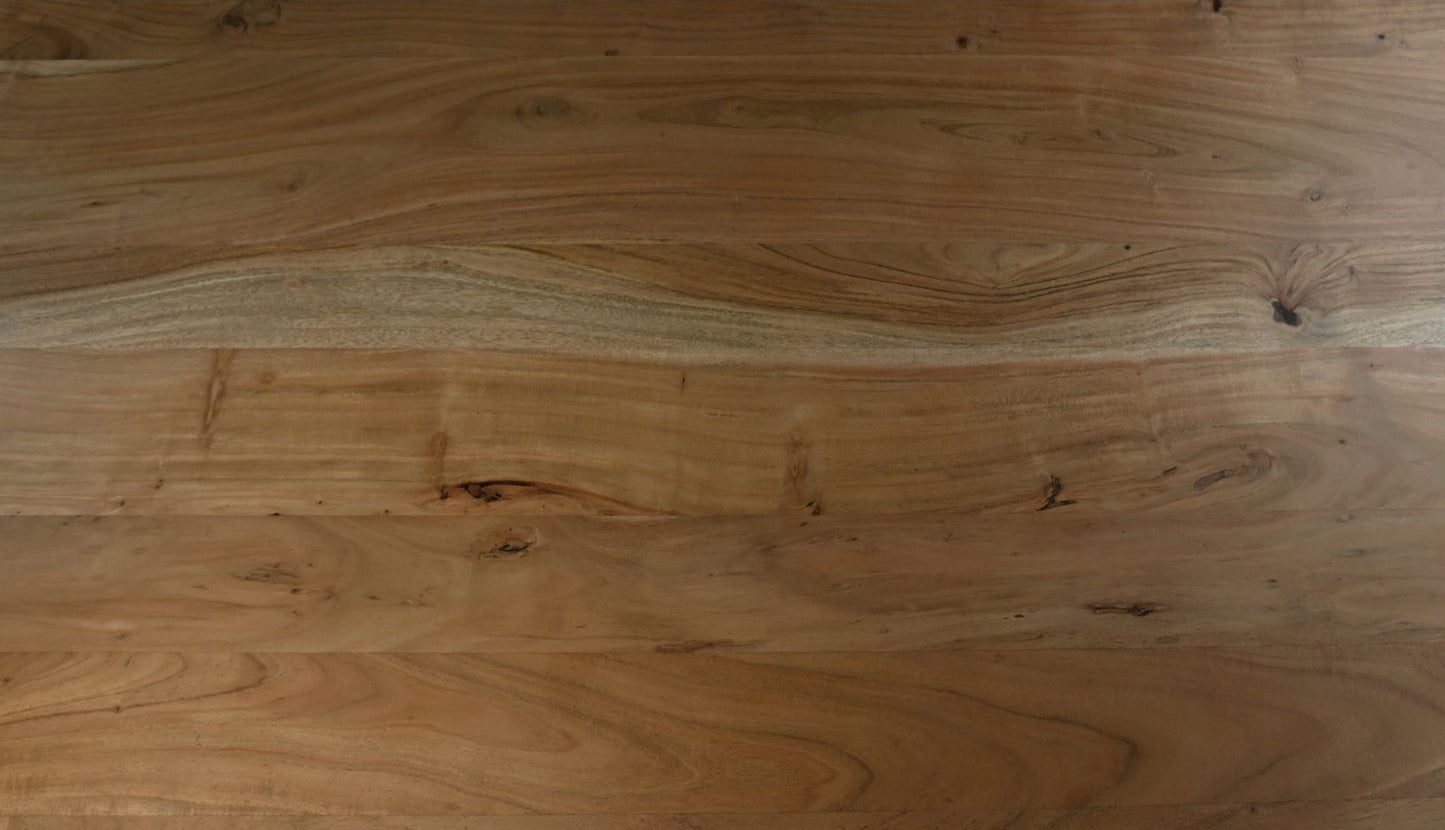 HSM Collection -Ovale tafel Santorini - 220x100x76 - Naturel/zwart - Acacia/meta