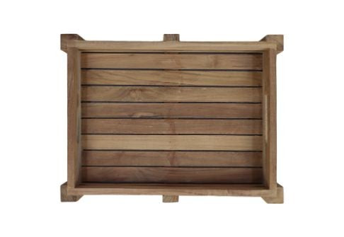HSM Collection-Rechthoekig Dienblad -30x40x7-Naturel-Teak