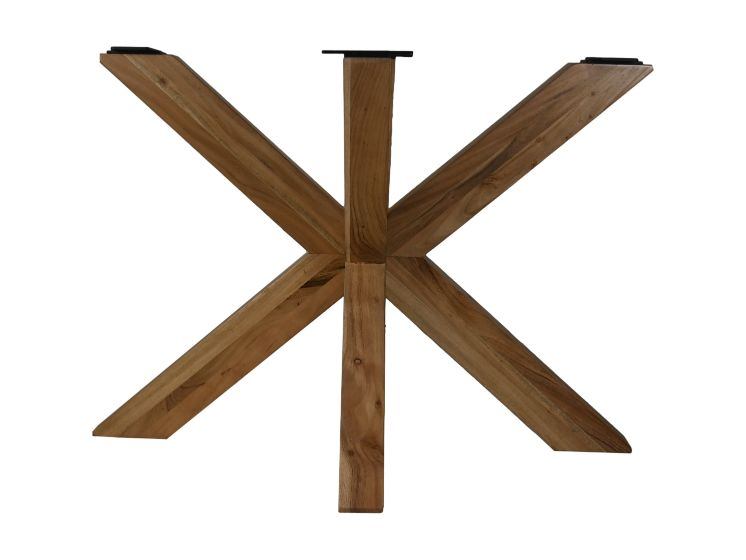 HSM Collection-Tafelonderstel Spider-140x75x72-Naturel-Acacia