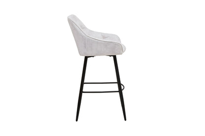 HSM Collection-Barkruk Liverpool S/2-56x61x107-Beige/Zwart-Stof/Metaal