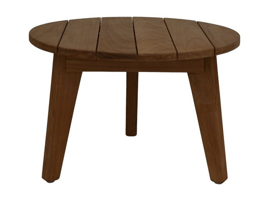 HSM Collection-Ronde Tuinbijzettafel-45x45x35-Naturel-Teak