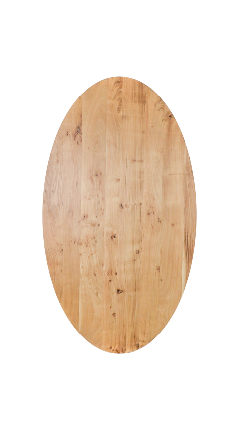 HSM Collection-Ovaal Tafelblad Zurich-120x70x3,8-Naturel-Acacia